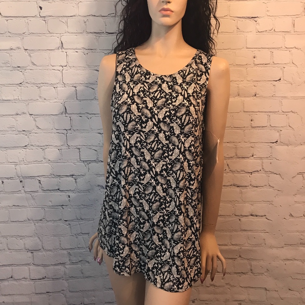 old navy tiger tank tunic flowy top